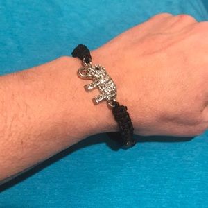 Bracelet slip pewter elephant
